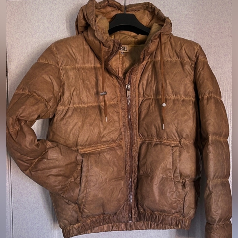 diesel puffer quilted jacket